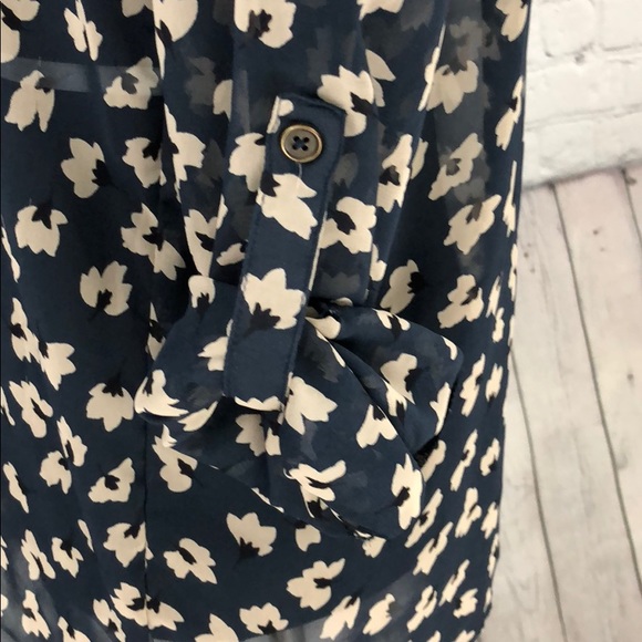 Stitch Fix Alice Blue Sheer Floral Shirt SZ Small - Picture 6 of 8
